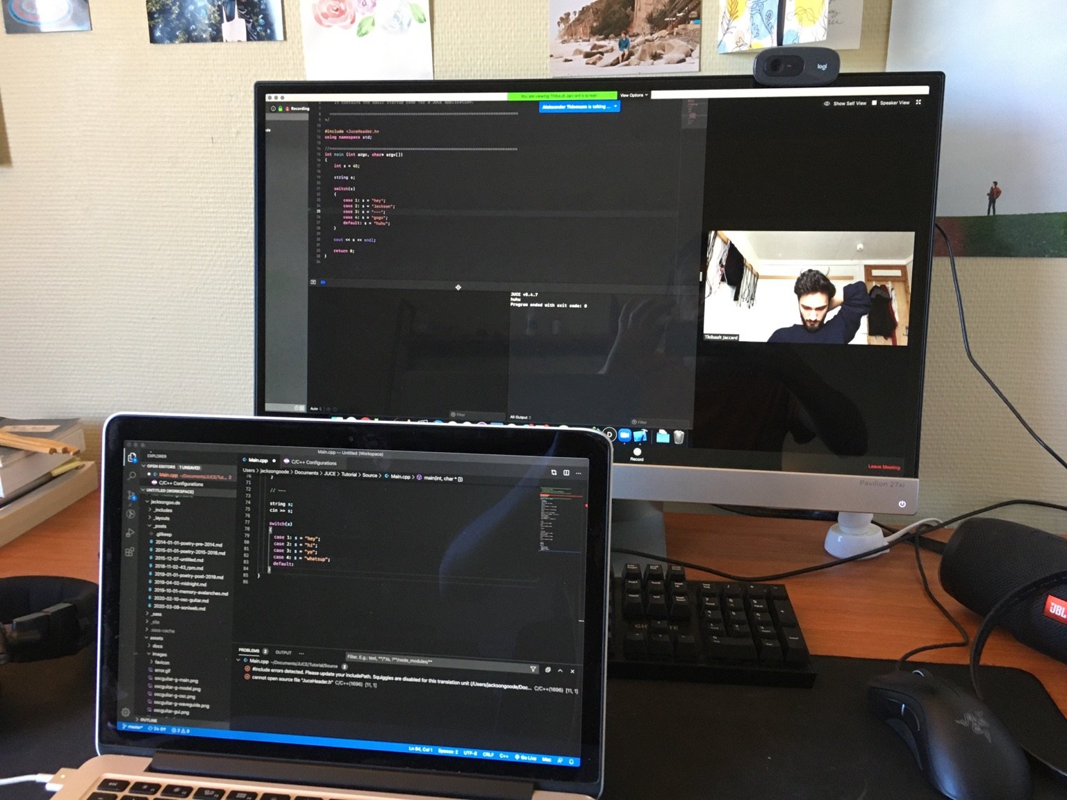 Dual screens