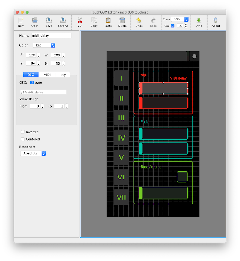 TouchOSC layout