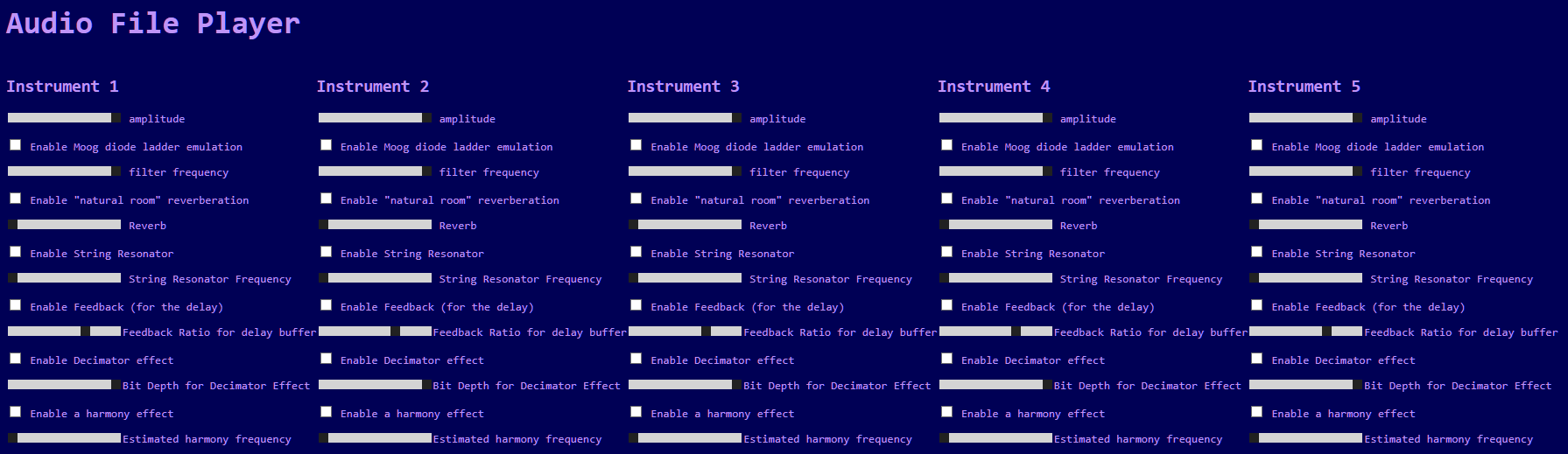 Basic Audio Player