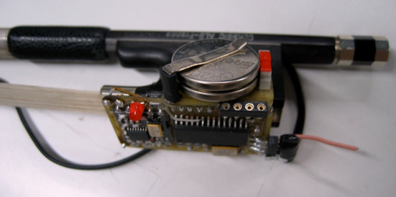 The Augmented Violin uses an accelerometer attached to the heel of the bow.